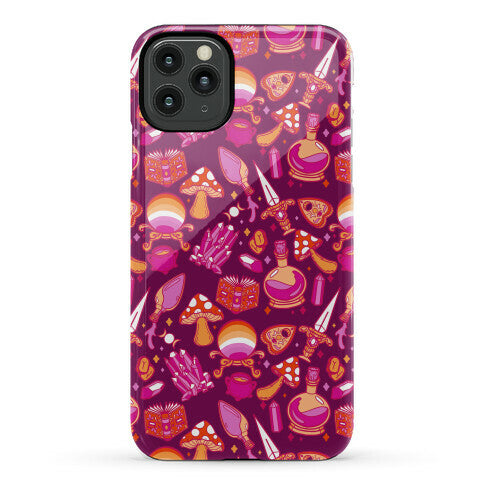 Lesbian Pride Witch Pattern Phone Case